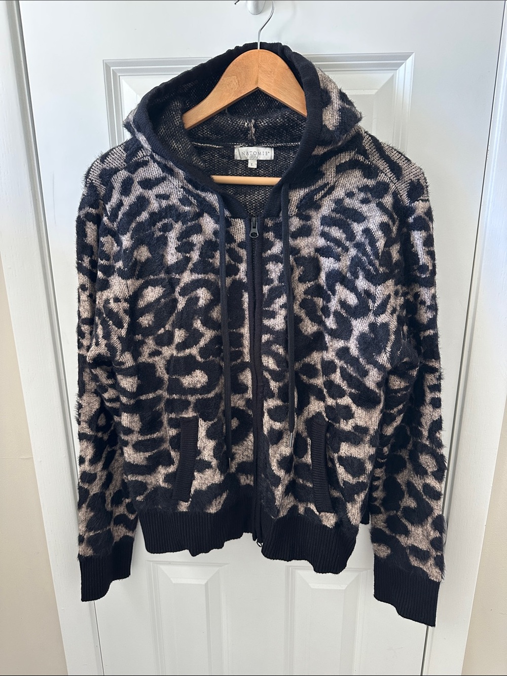 Anatomie Black & White Marled Knit Hoodie